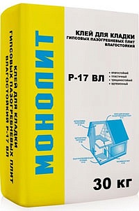 Р-17 Клей гипсовый для монтажа ПГП, ГВЛ, ГКЛ