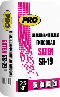 Шпаклевка гипсовая финишная PRO SR-19 Saten