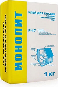 Р-17 Клей гипсовый для пазогребневых плит 1 кг